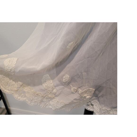 Vintage Victoria’s Secret Lace Babydoll Slip White Sheer Medium - Picture 3 of 8